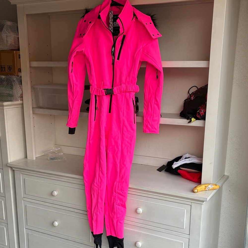 ASOS Hot Pink Ski Jumpsuit-Style Snow Jacket